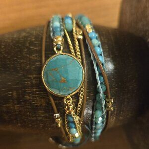 Jenah Wrap Bracelet with Feature Stone